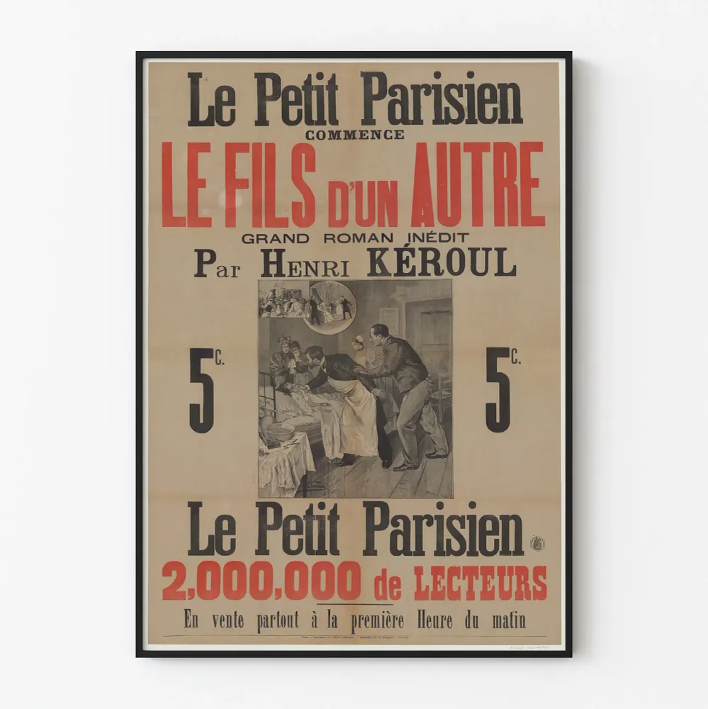 Affiche vintage Le Petit Parisien - Le Fils d'un Autre par Henri Kéroul
