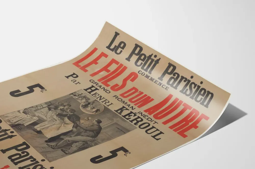 Affiche vintage Le Petit Parisien - Le Fils d'un Autre par Henri Kéroul