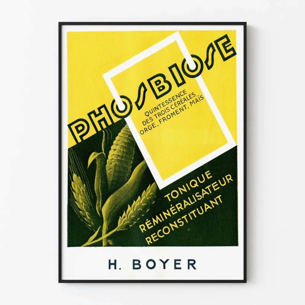 Affiche Vintage Phosbiose Tonique Réminéralisant Céréales