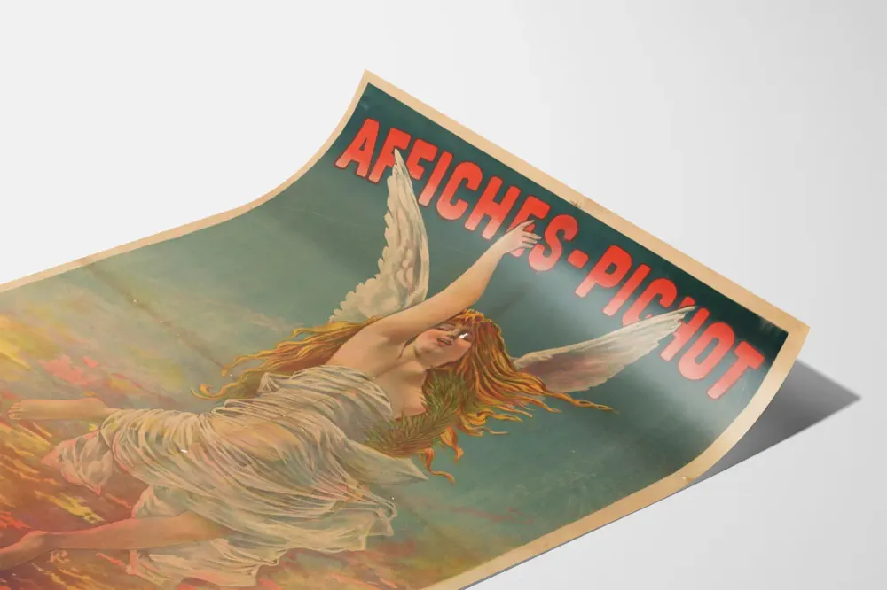 Affiche Vintage Pichot Imprimeur Rue de Clichy Paris