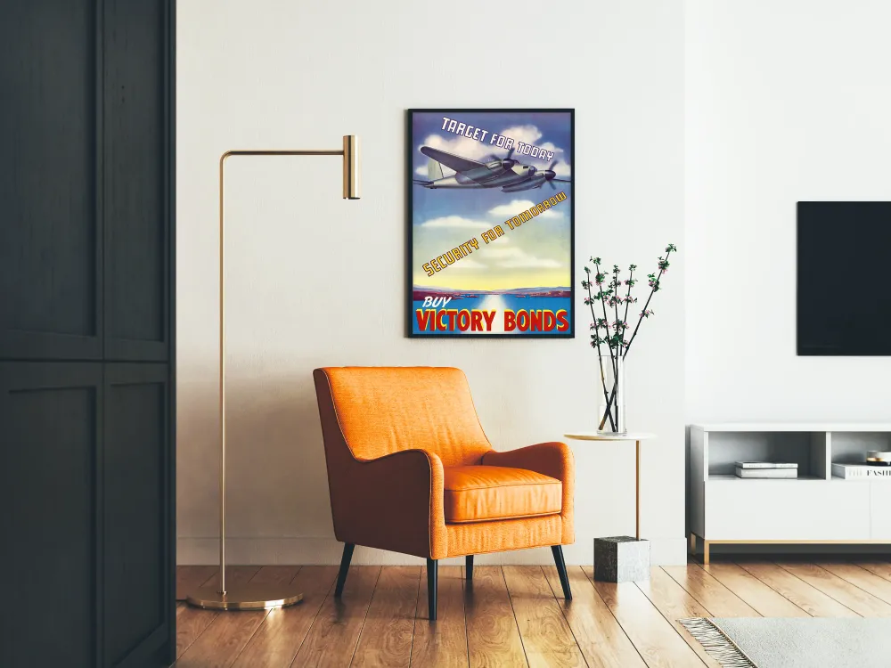 Affiche vintage Planeur et Obligation de Victoire pour Décoration Murale