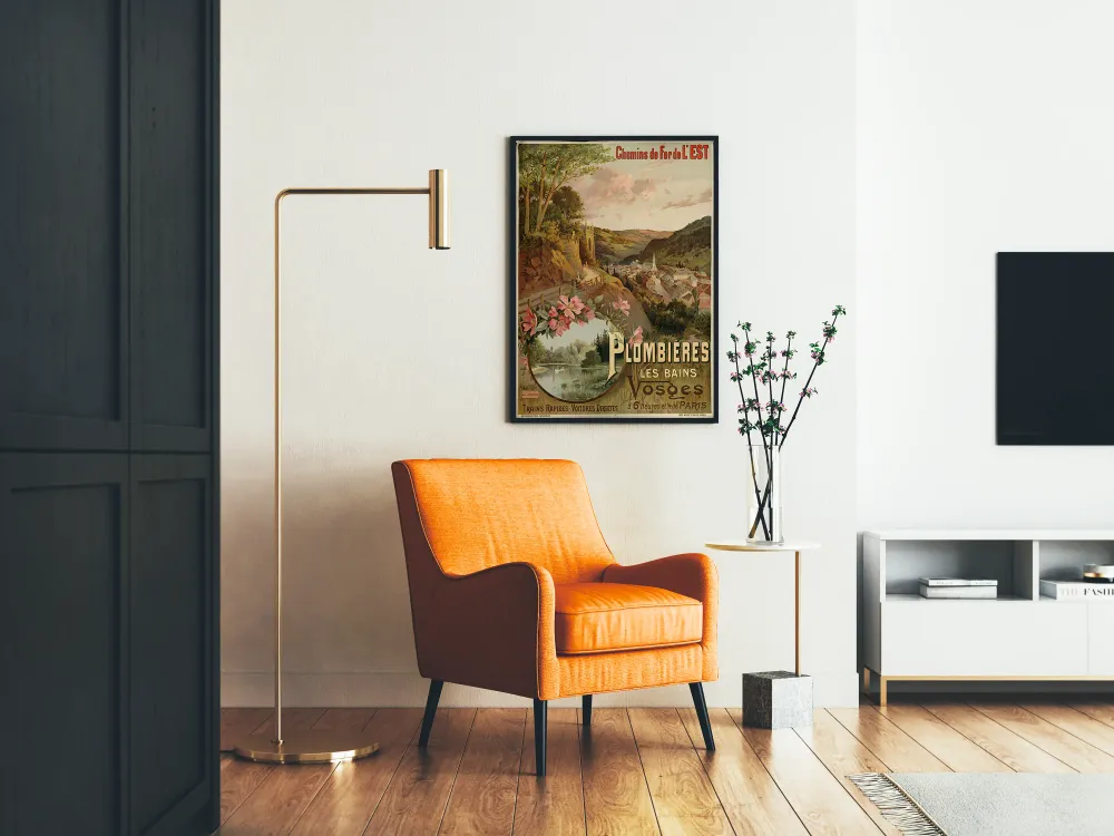 Affiche vintage Plombières-les-Bains Chemins de Fer de l'Est