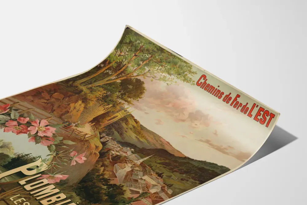 Affiche vintage Plombières-les-Bains Chemins de Fer de l'Est
