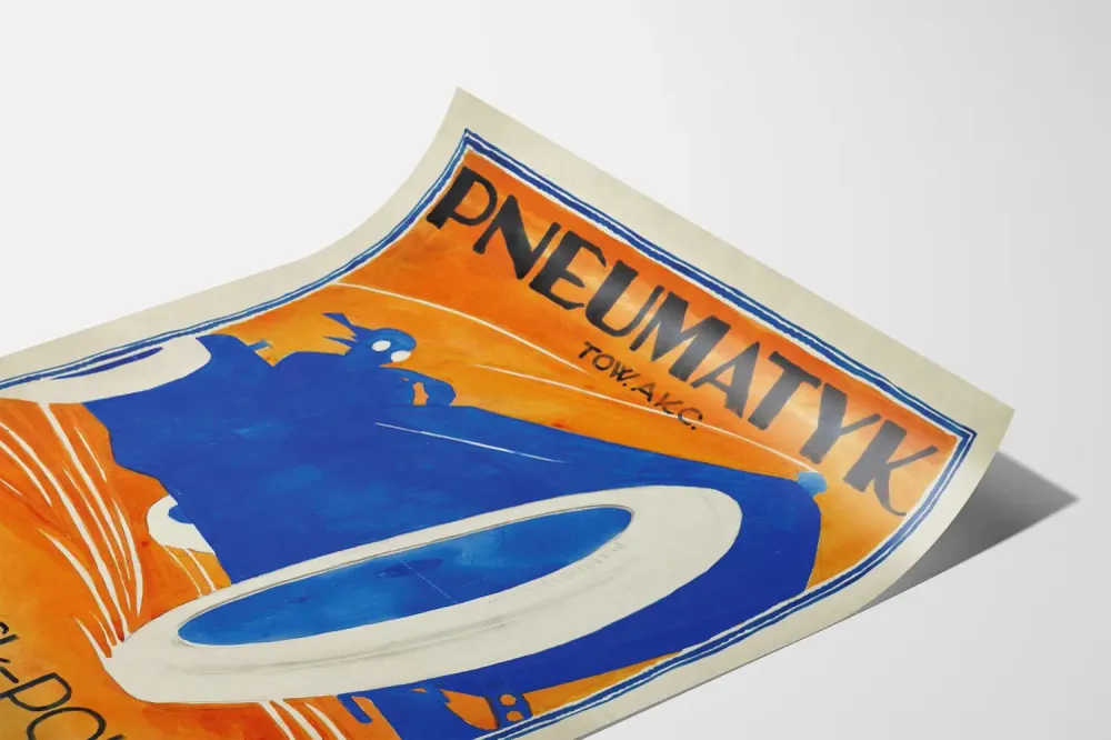 Affiche vintage Pneumatyki Przemysł Polski Poznań