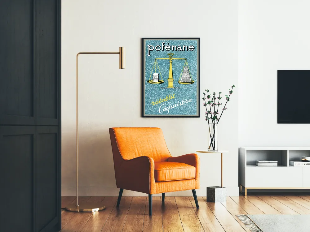 Affiche vintage Pofénane – Équilibre et bien-être mural