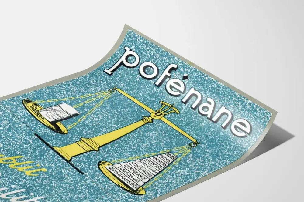 Affiche vintage Pofénane – Équilibre et bien-être mural