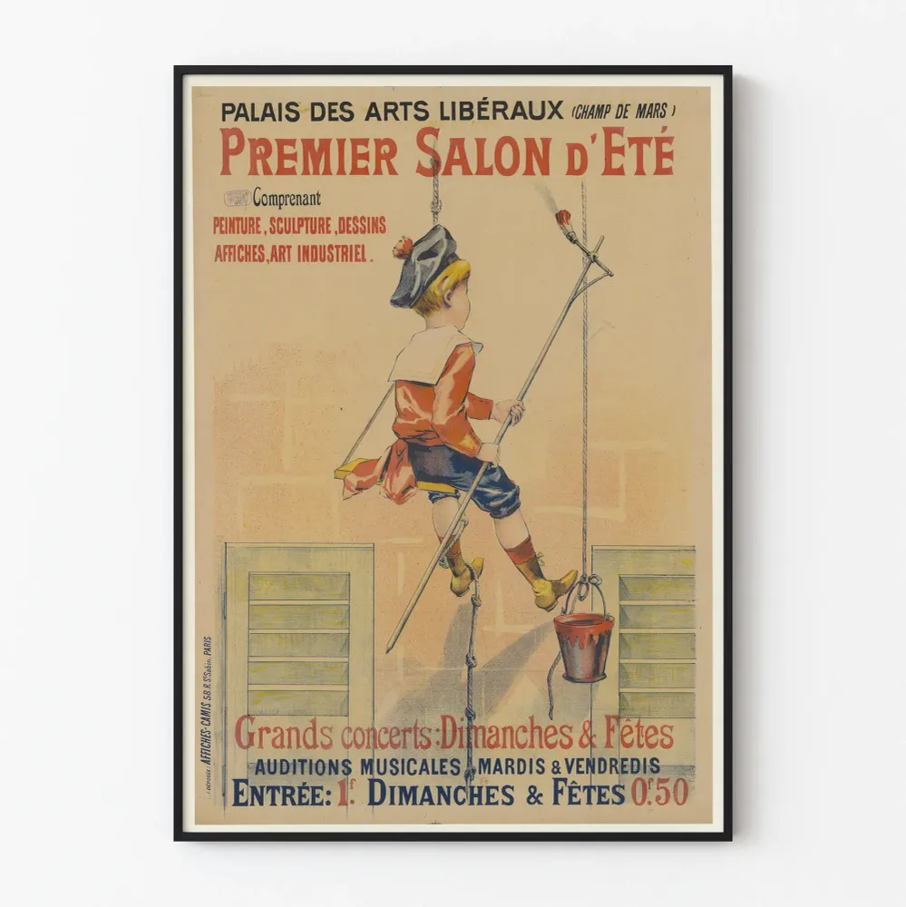 Affiche Vintage Premier Salon d'Été au Palais des Arts Libéraux