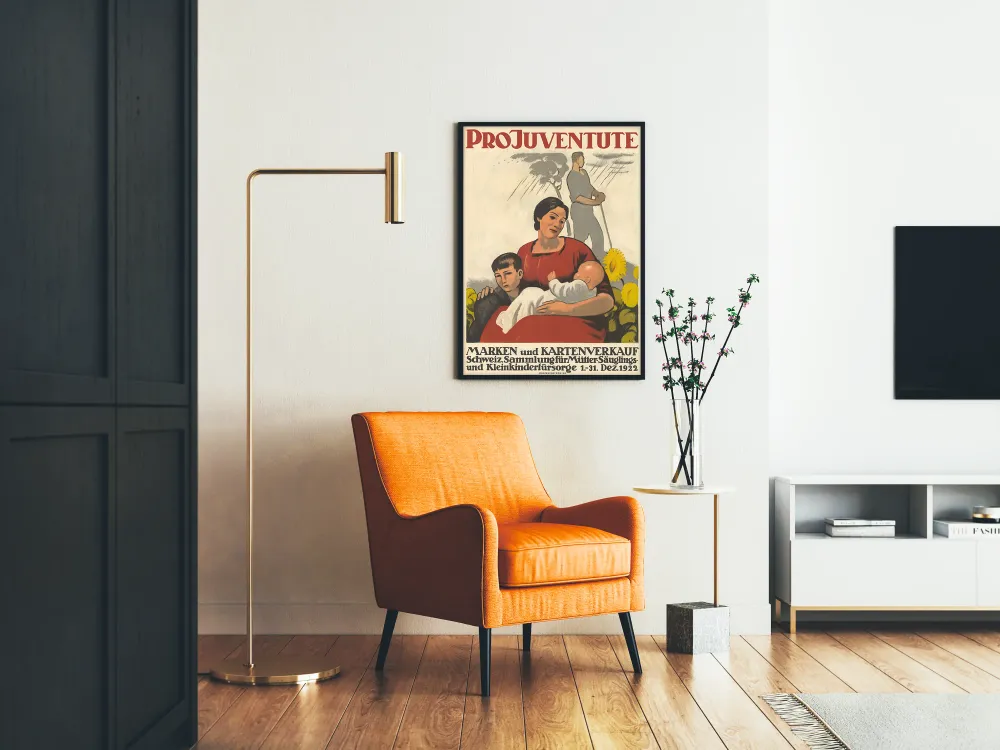 Affiche Vintage Pro Juventute 1922 - Collection Suisse pour la Protection des Mères et Enfants
