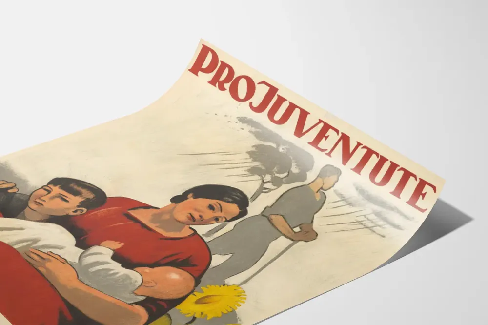 Affiche Vintage Pro Juventute 1922 - Collection Suisse pour la Protection des Mères et Enfants