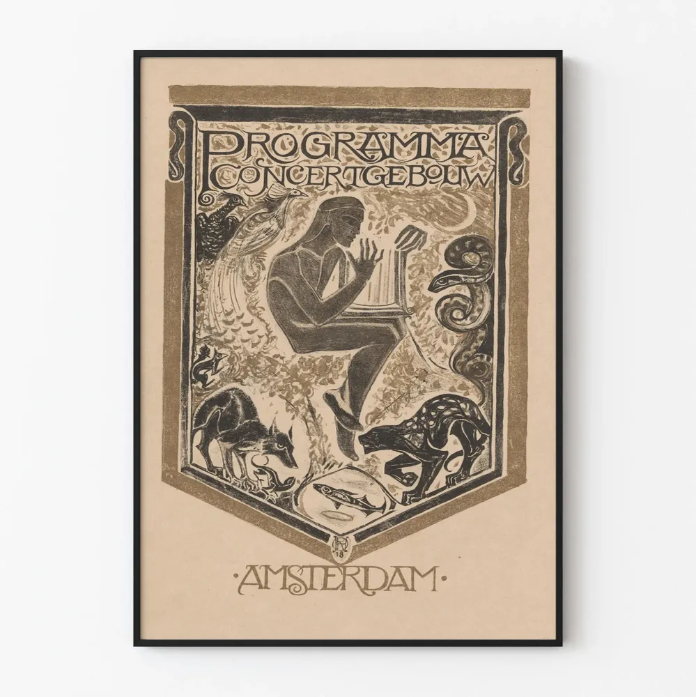 Affiche vintage Programme Concertgebouw Amsterdam