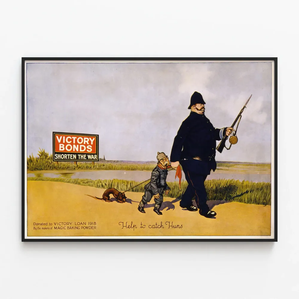 Affiche vintage propagande Bonds de Victoire 1918 décorative