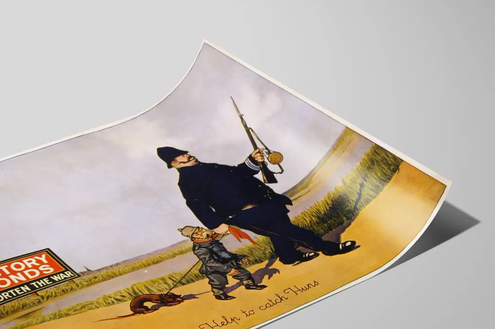Affiche vintage propagande Bonds de Victoire 1918 décorative