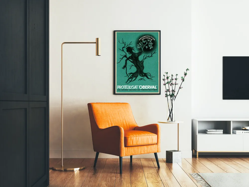Affiche Vintage Protéolysat Oberval - Décoration Murale Rétro