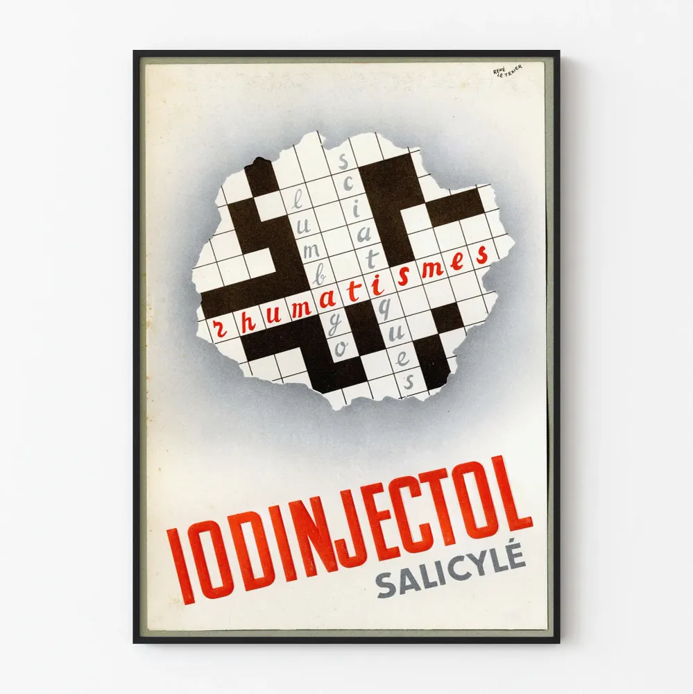 Affiche vintage publicité Iodinjectol Salicylé