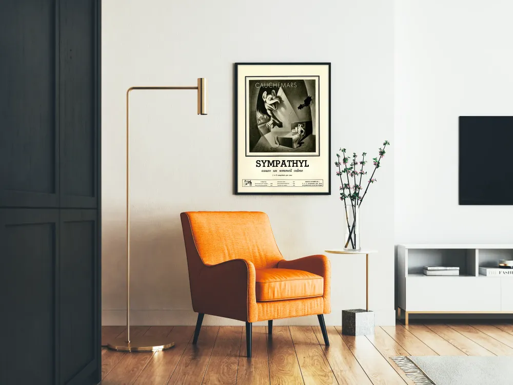 Affiche vintage de publicité Sympathyl pour un sommeil calme