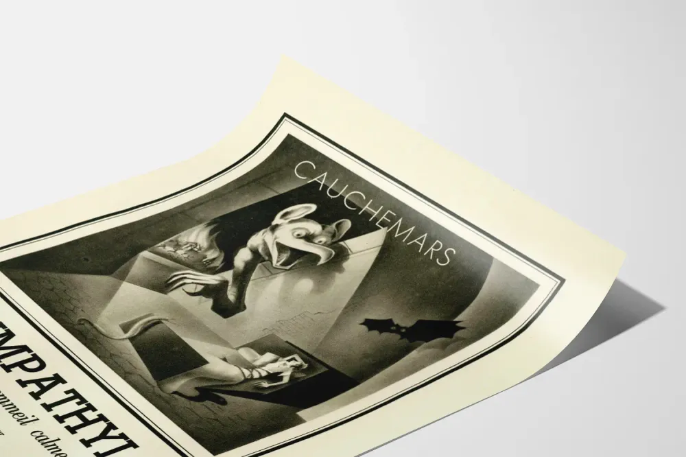 Affiche vintage de publicité Sympathyl pour un sommeil calme