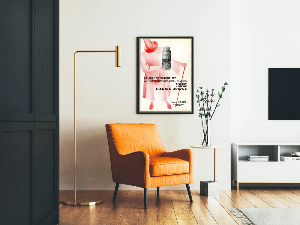 Affiche Vintage Publicitaire Antiseptiques Urinaires Rogier