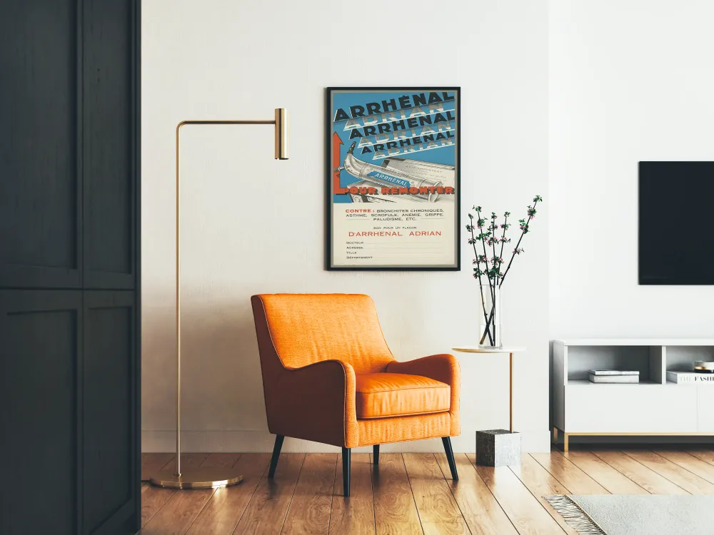 Affiche vintage publicitaire Arrhénal Adrian pour décoration murale