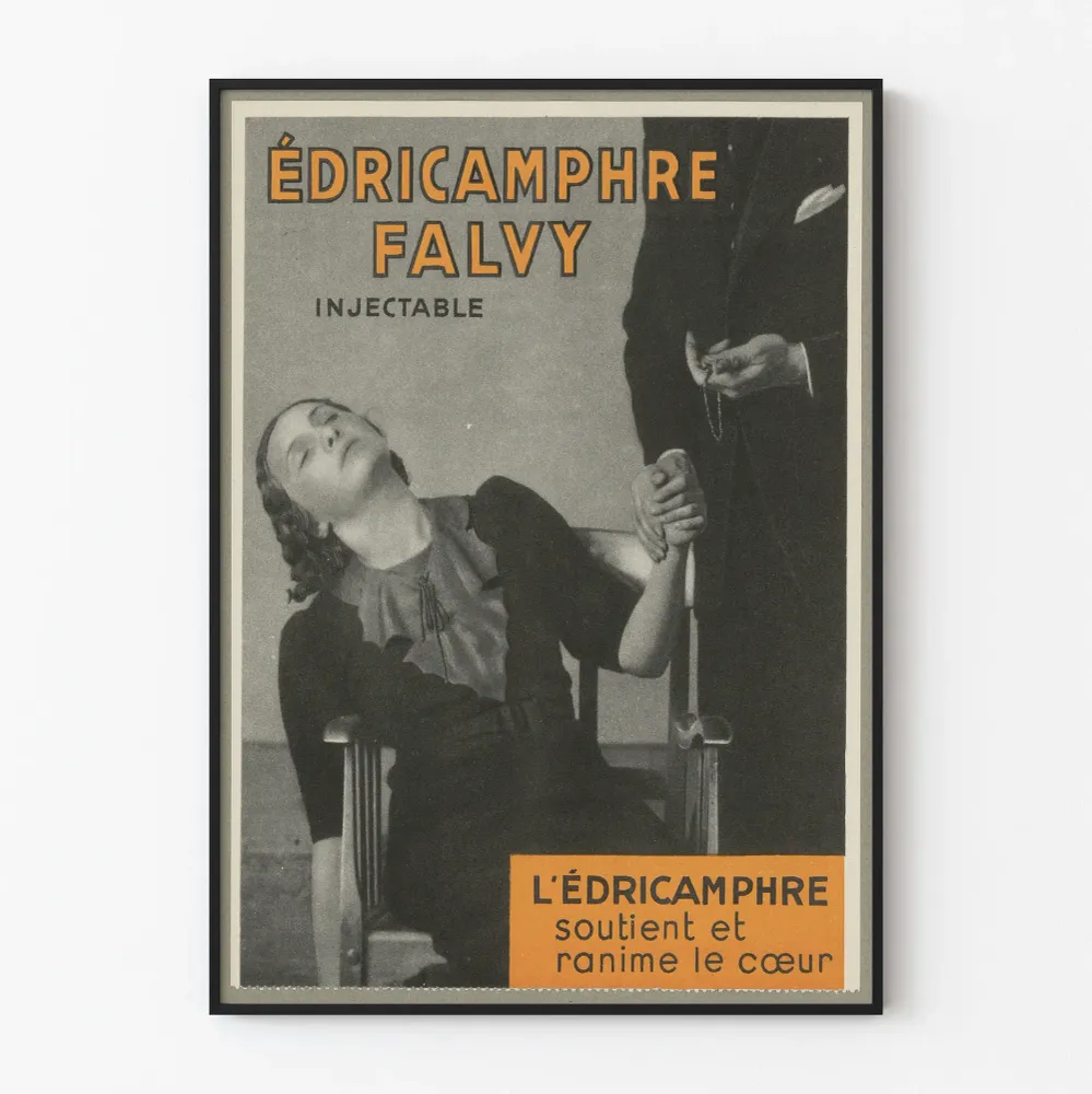 Affiche vintage publicitaire Édricamphre Falvy injectable