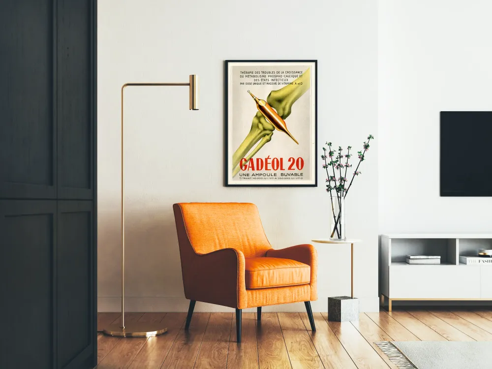 Affiche Vintage Publicitaire Gadéol 20 Vitamines et D