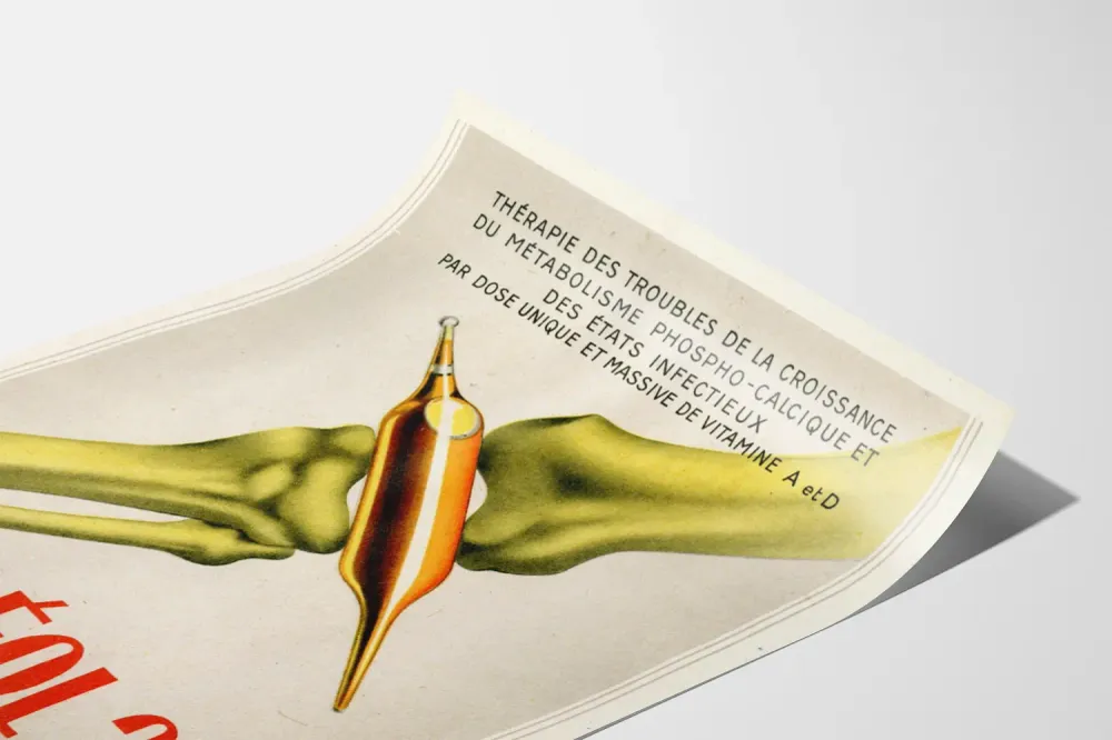 Affiche Vintage Publicitaire Gadéol 20 Vitamines et D