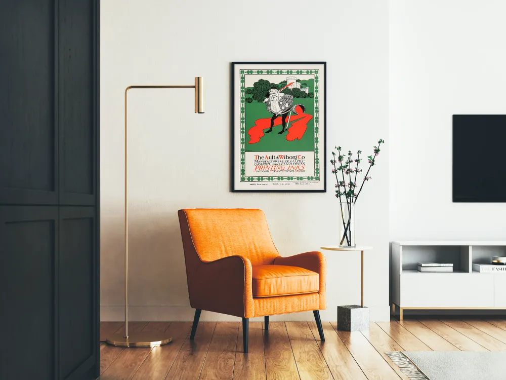 Affiche vintage publicitaire pour encres d'impression Ault & Wiborg