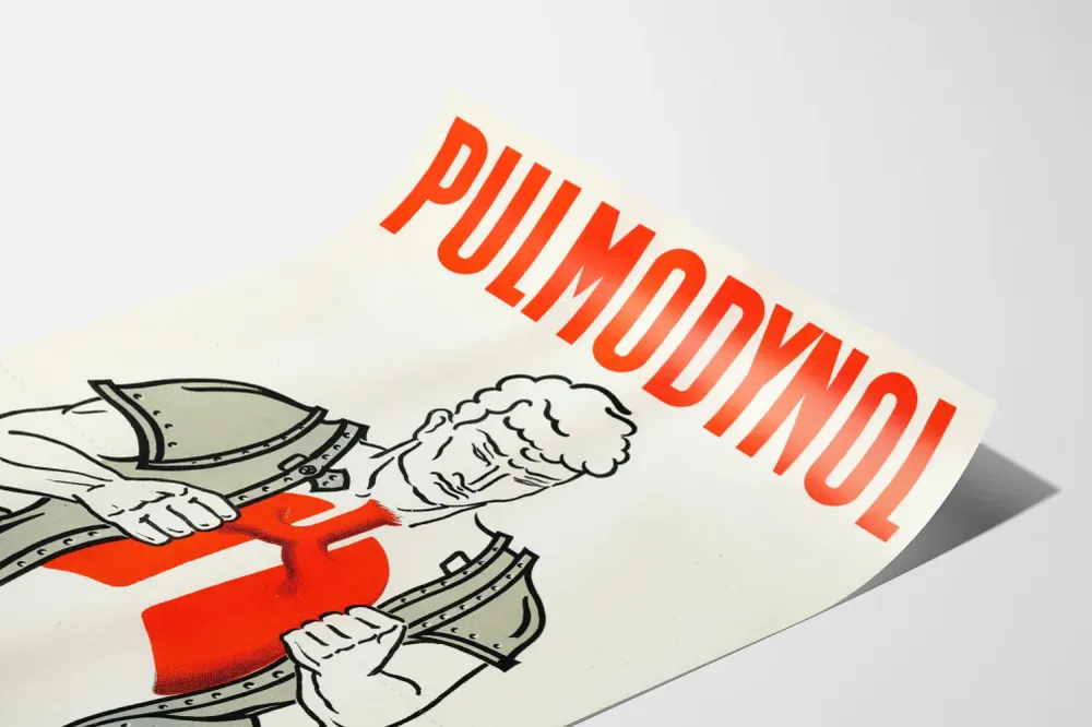 Affiche vintage Pulmodynol - Décoration murale santé et protection des bronches