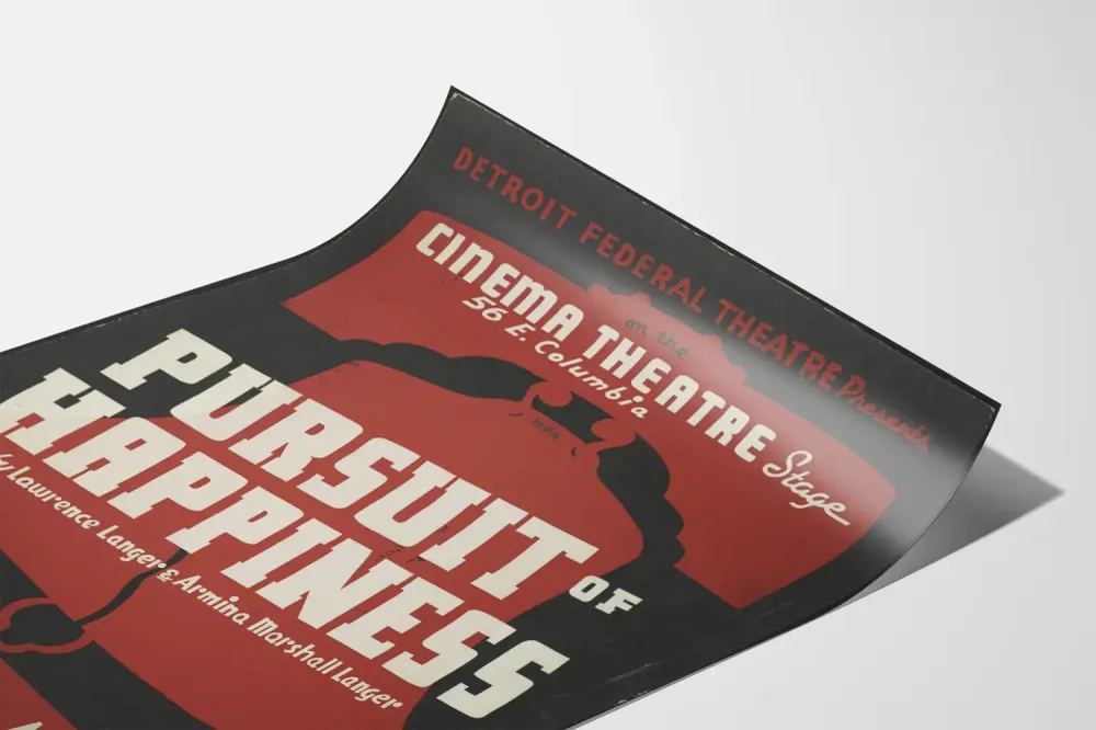 Affiche Vintage Pursuit Happiness - Décoration Murale Théâtre Cinéma