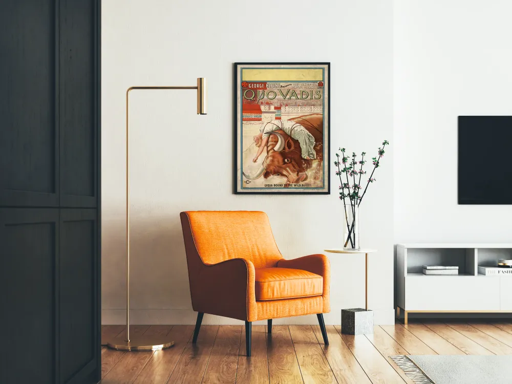 Affiche Vintage Quo Vadis - Lygia Attachée au Taureau Sauvage