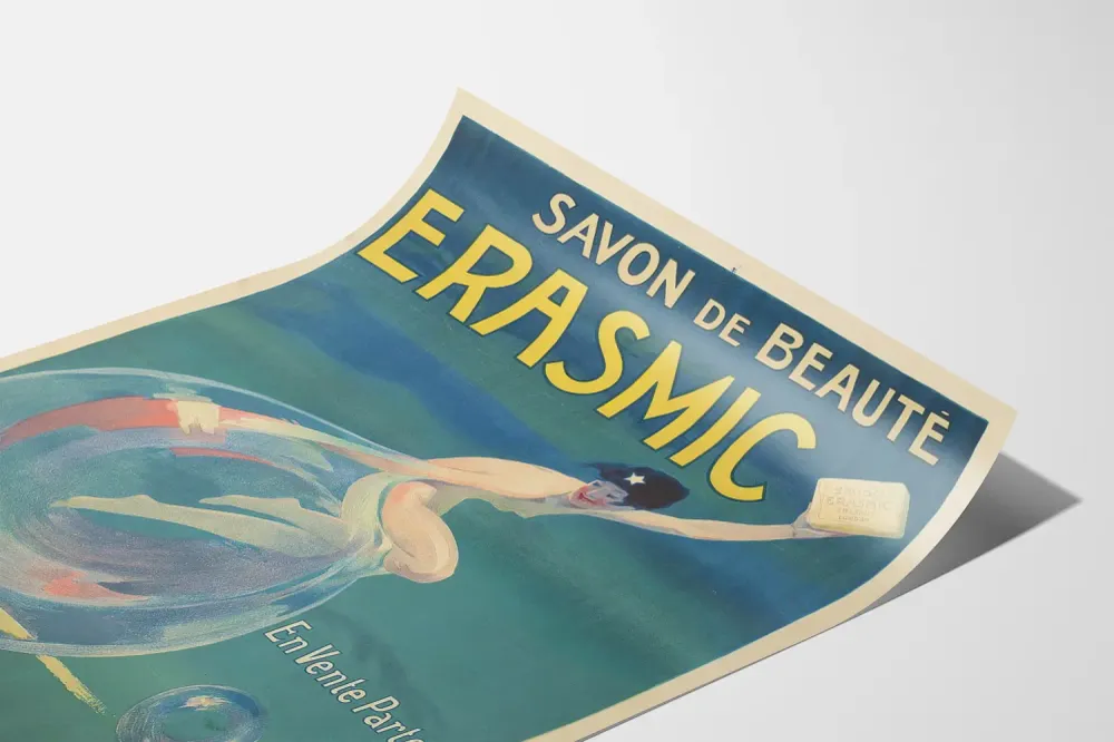 Affiche Vintage Érasmic Savon de Beauté - Décoration Murale Retro