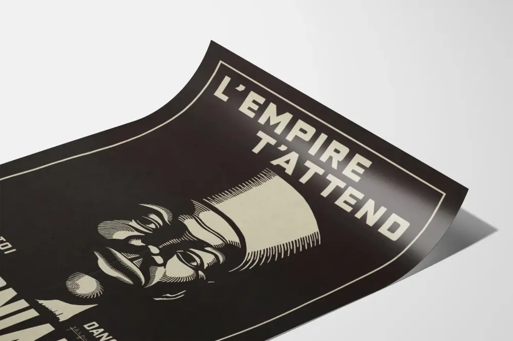 Affiche vintage de recrutement armée coloniale - L'Empire t'attend