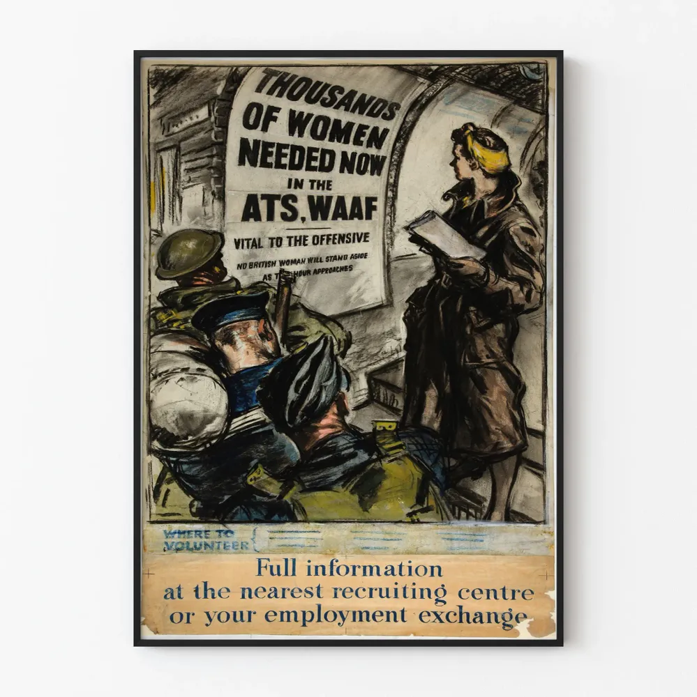 Affiche Vintage de Recrutement ATS et WAAF