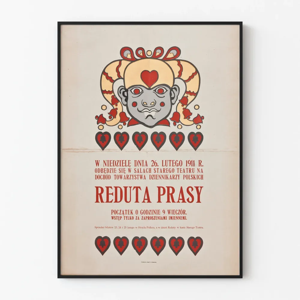 Affiche vintage Reduta Prasy décorative pour salle de théâtre