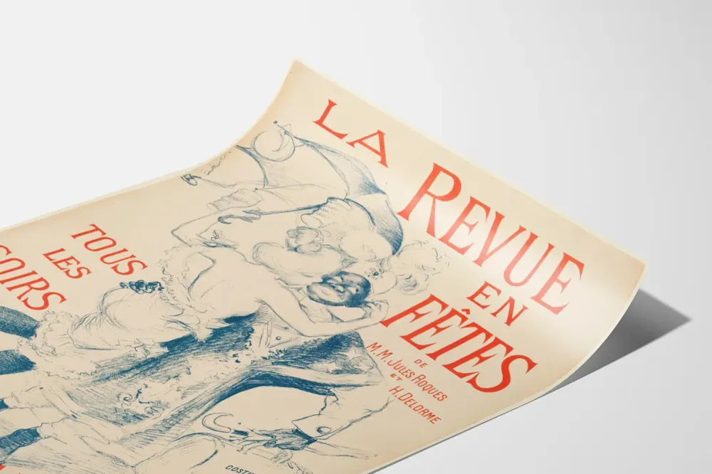 Affiche Vintage La Revue en Fêtes - Décoration Murale Théâtre Parisien