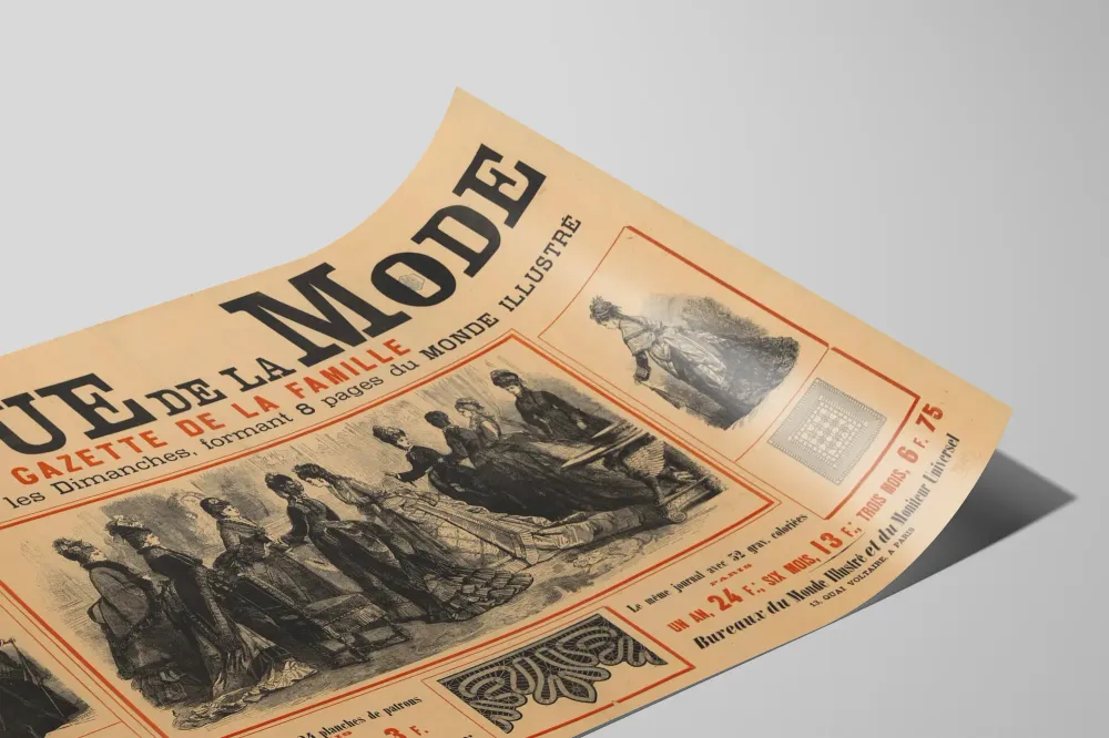 Affiche vintage Revue de la Mode Gazette de la Famille