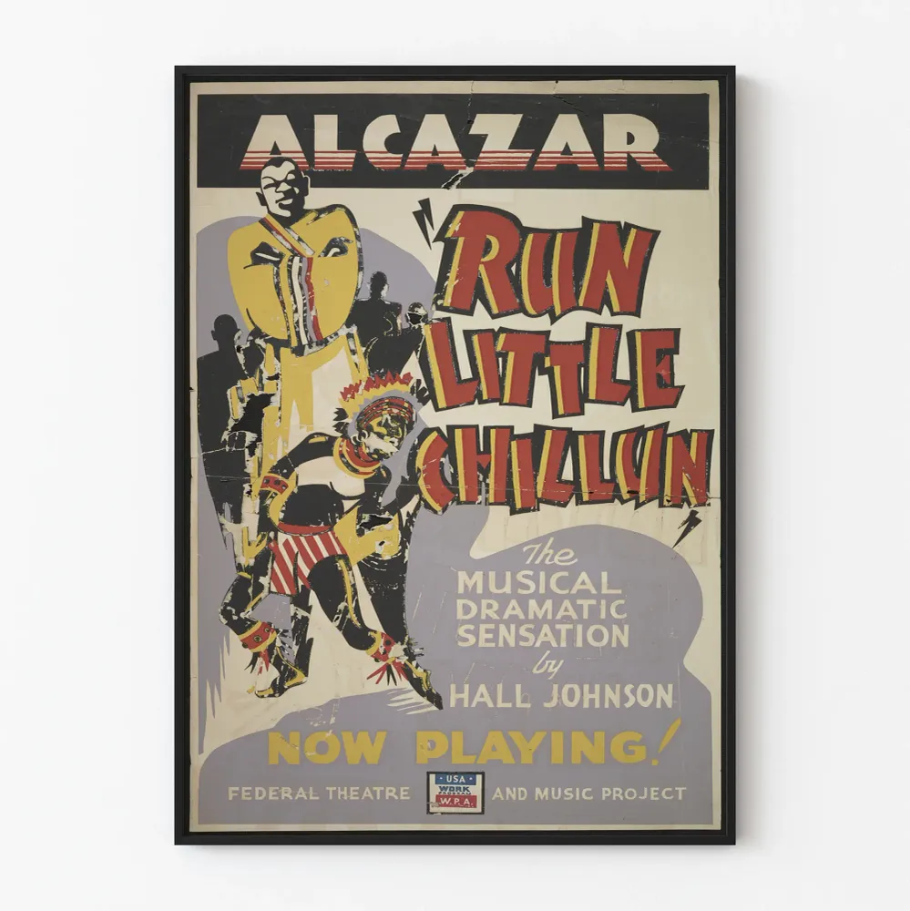 Affiche Vintage 'Run Little Chillun' - Décoration Murale Thématique Théâtre Musical