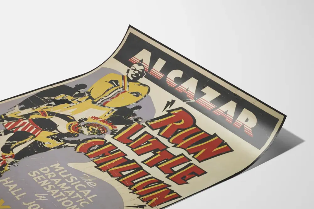 Affiche Vintage 'Run Little Chillun' - Décoration Murale Thématique Théâtre Musical