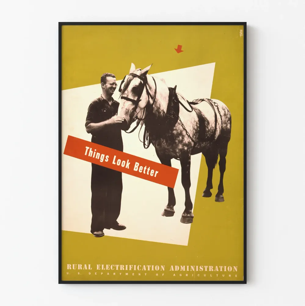 Affiche Vintage Rural Electrification Administration