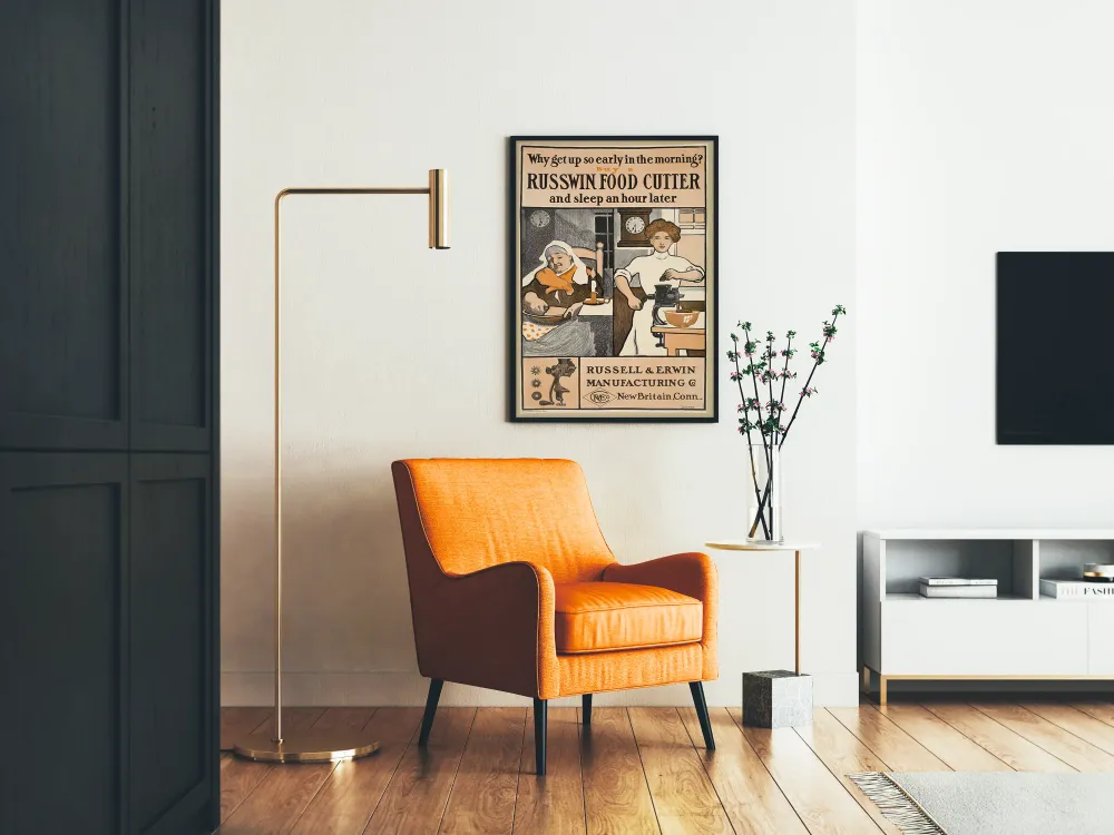 Affiche Vintage Russwin Food Cutter pour Décoration Murale Cuisine