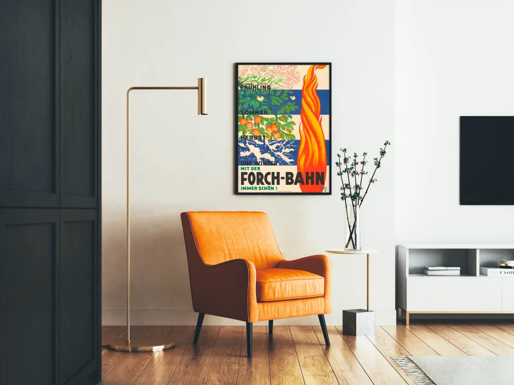 Affiche vintage saisons et Forch-Bahn décoration murale
