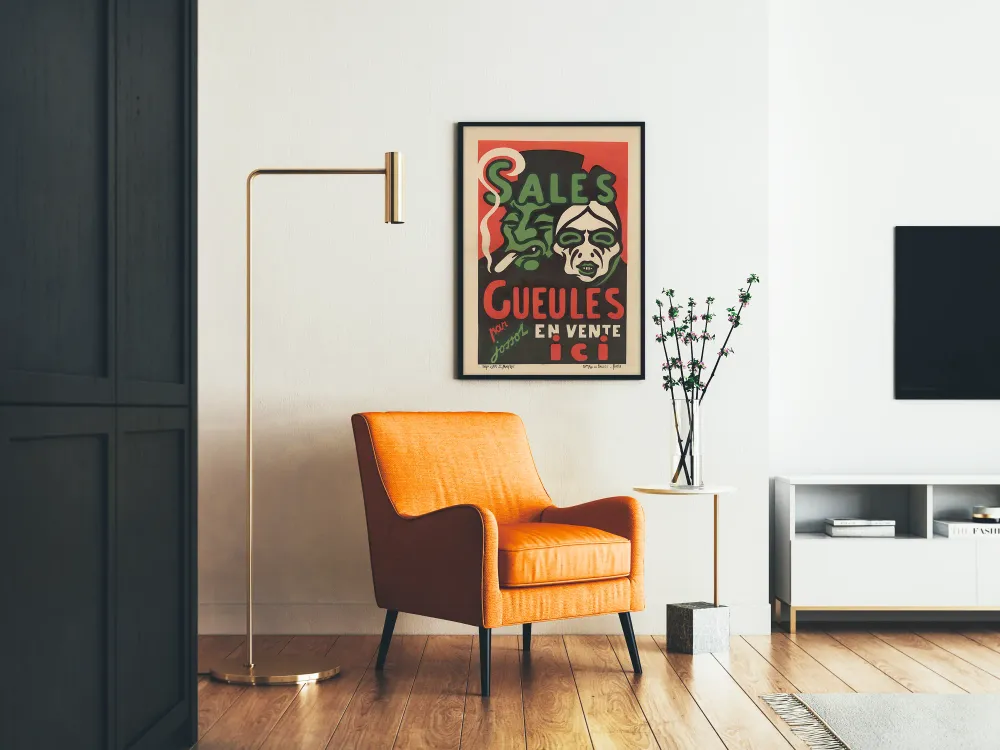 Affiche Vintage Sales Gueules par Jossot - Décoration Murale Artistique