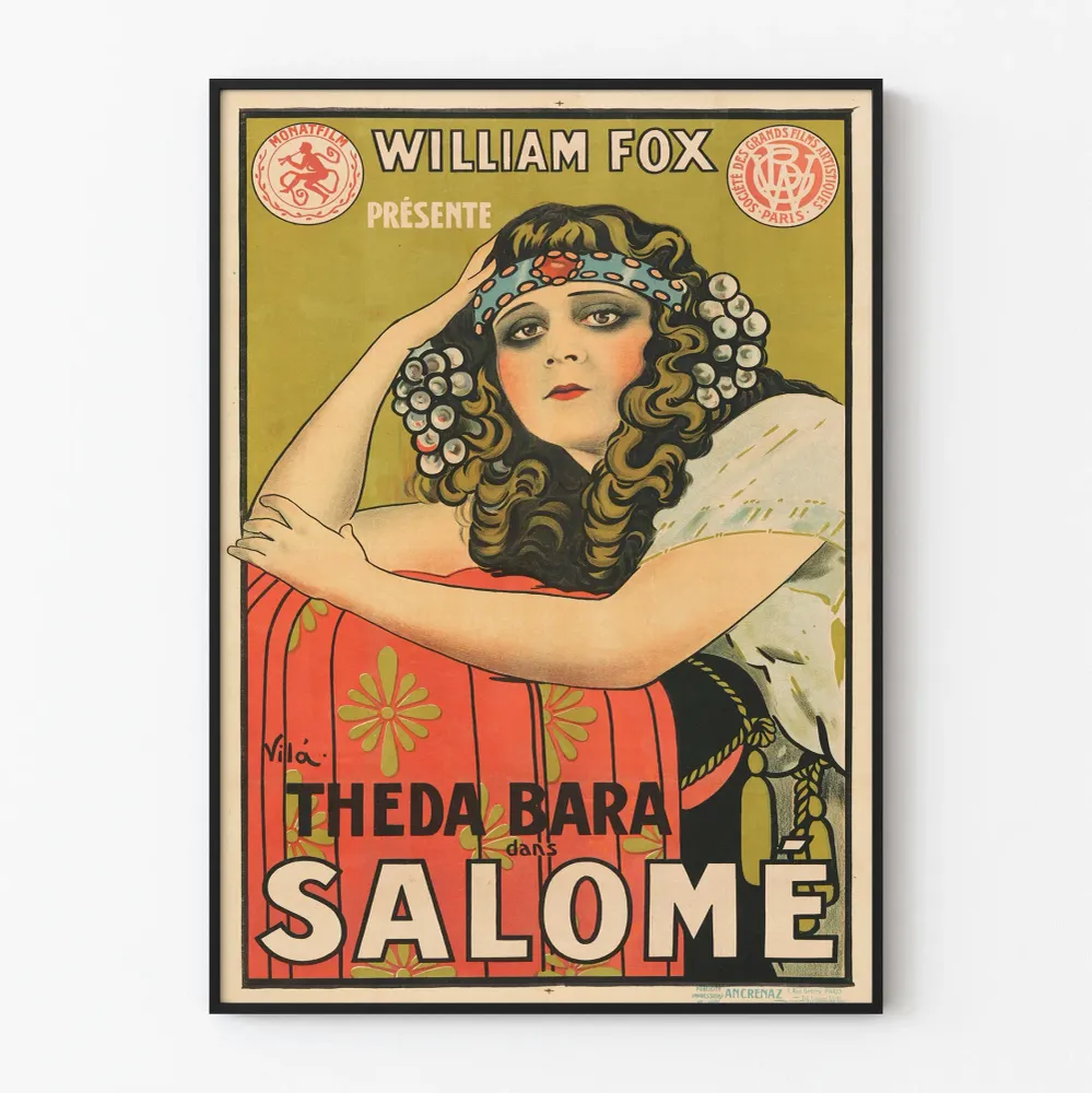 Affiche vintage Salomé avec Theda Bara