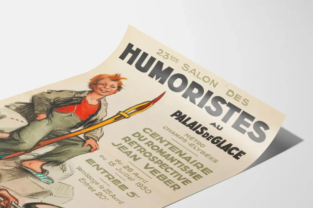 Affiche vintage Salon des Humoristes au Palais de Glace 1930