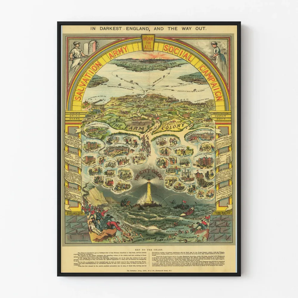 Affiche vintage Salvation Army Campagne Sociale Angleterre