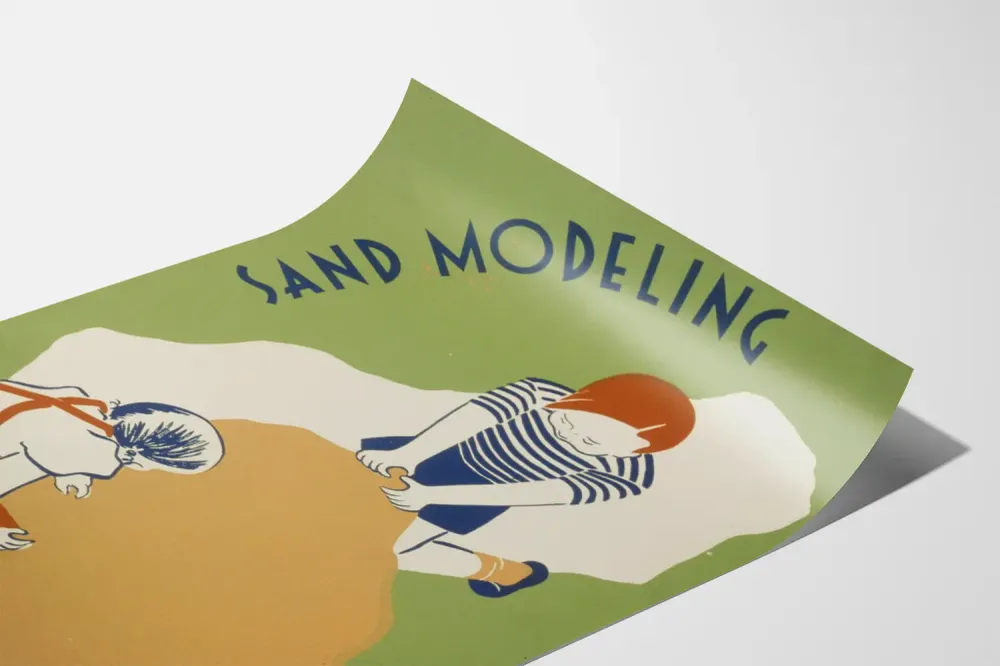 Affiche Vintage Sand Modeling - Décoration Murale Enfantine Artem Legrand