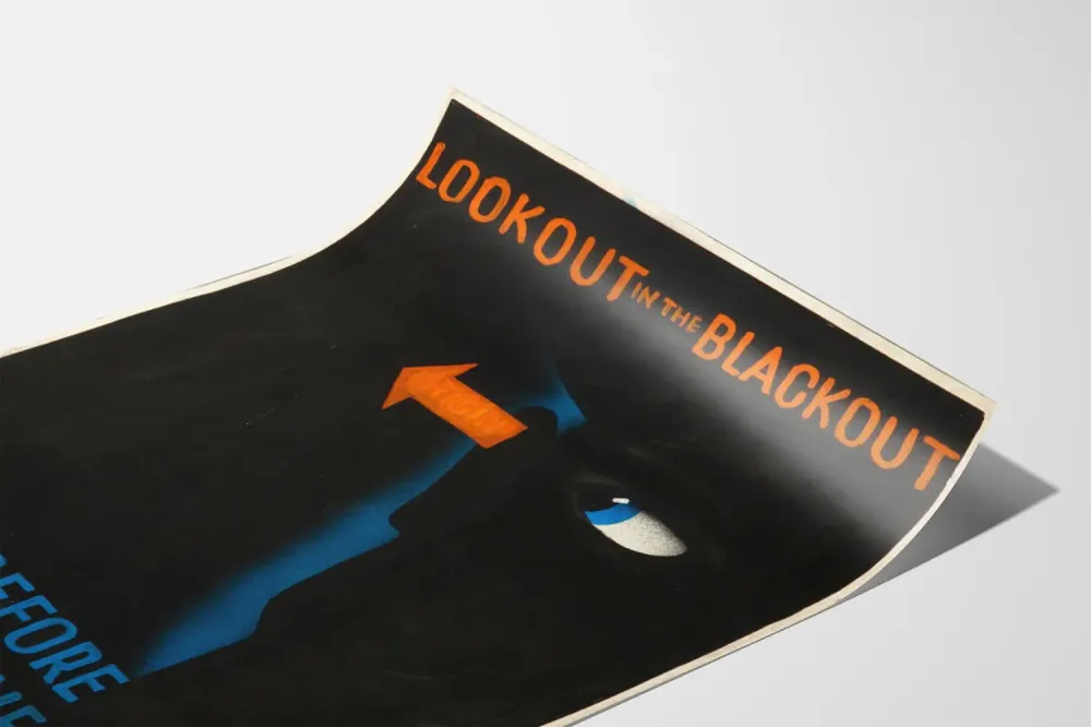 Affiche Vintage Sécurité Routière Blackout