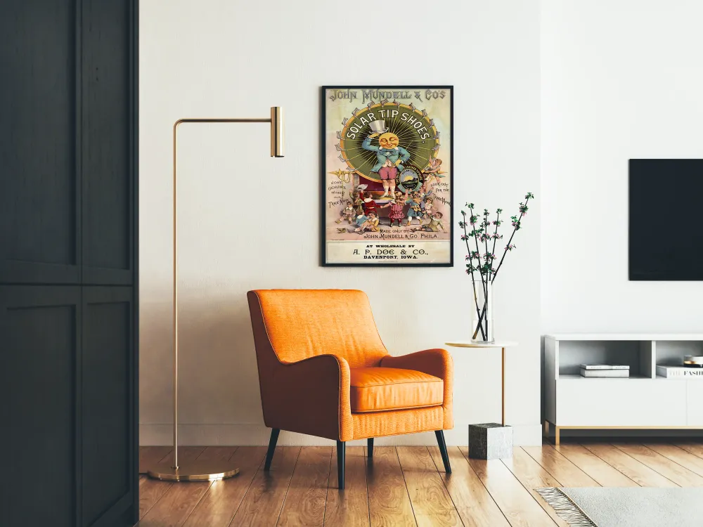 Affiche vintage Solar Tip Shoes par John Mundell & Co.