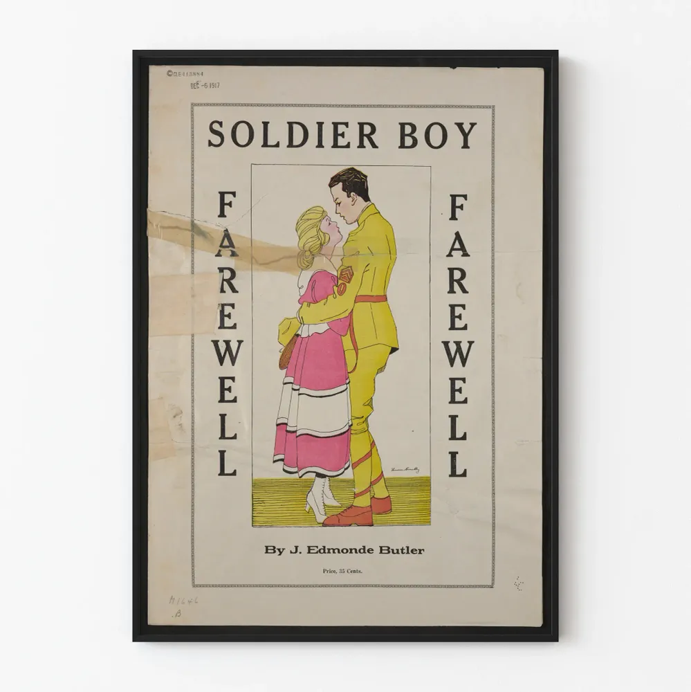 Affiche Vintage Soldier Boy Farewell - Décoration Murale Rétro