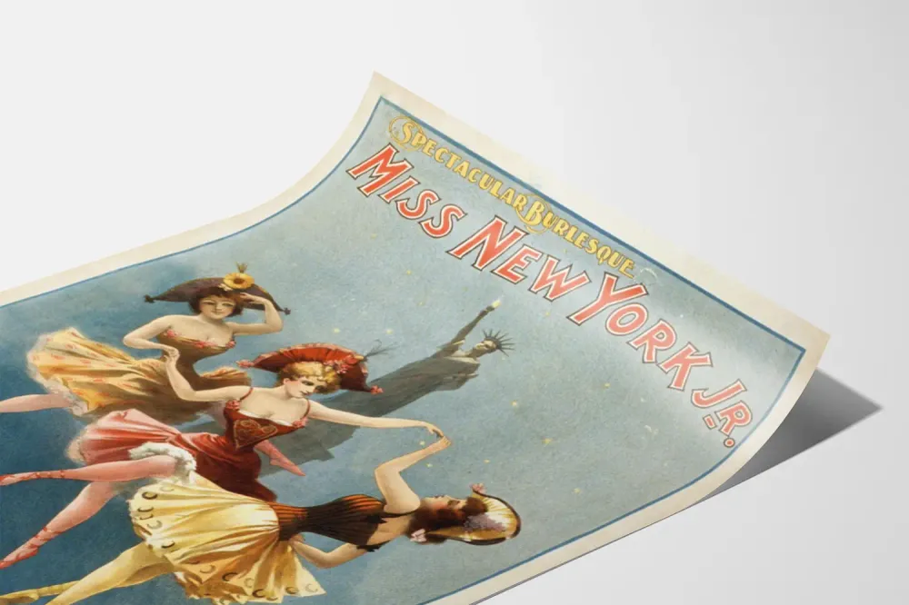 Affiche Vintage Spectacular Burlesque Miss New York Jr