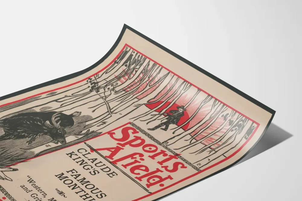 Affiche vintage Sports Afield pour décoration murale